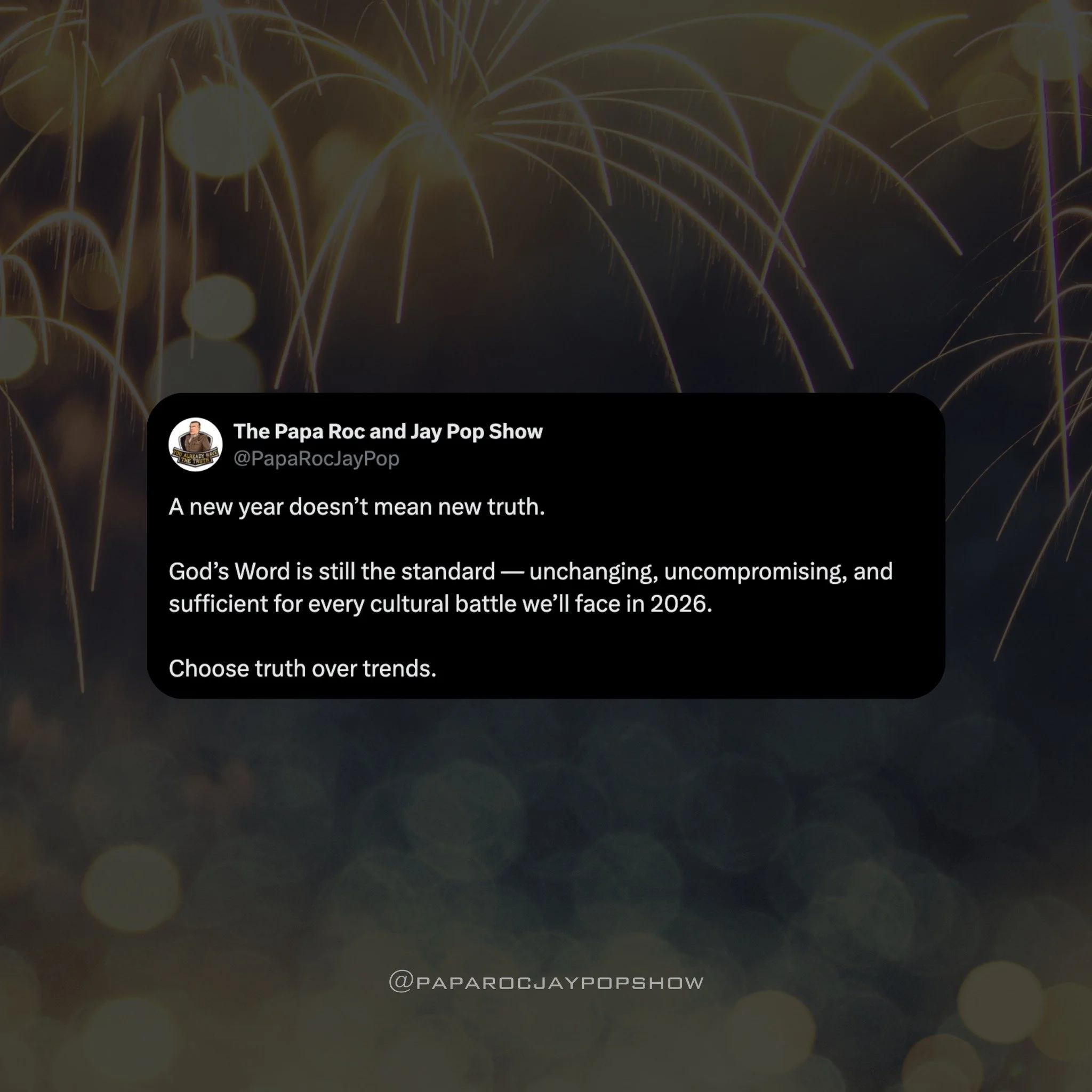 Choose truth over comfort.
Choose conviction over compromise.

You already have the truth.

#BiblicalTruth #FaithOverCulture #YouAlreadyHaveTheTruth #happynewyear2026