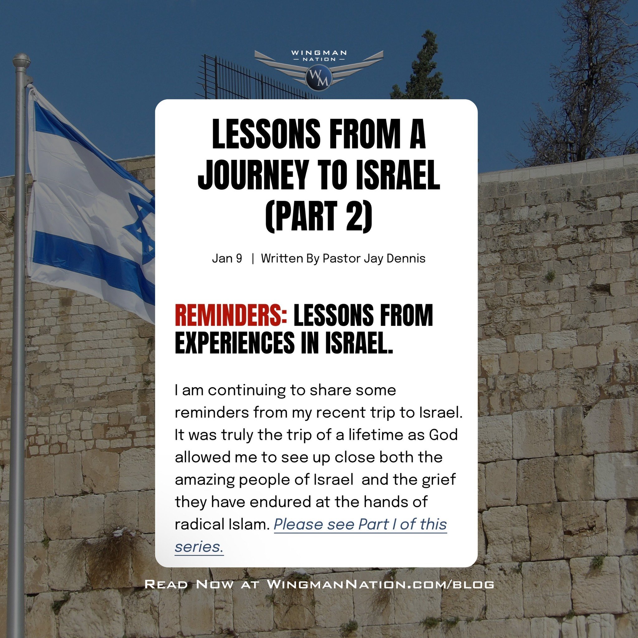 Walking where Jesus walked changes everything.

In Part II of Reminders: Lessons From Experiences in Israel, Pastor Jay Dennis shares unforgettable truths from the streets of Jerusalem&mdash;about the reality of Jesus, the empty tomb, forgiveness, he