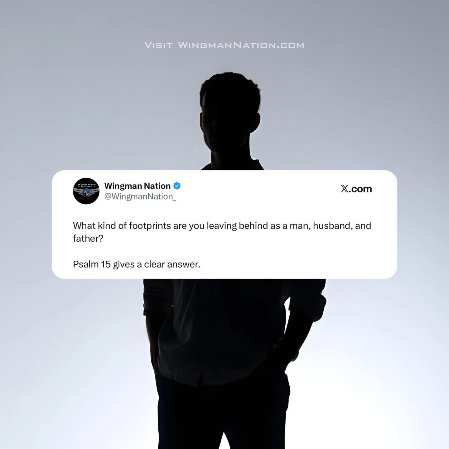 Every man leaves footprints, the question is what kind.

As men, husbands, and fathers, our lives are preaching something every day. Psalm 15 reminds us that integrity, righteousness, and faithfulness are what truly mark a godly legacy.

Walk in a wa