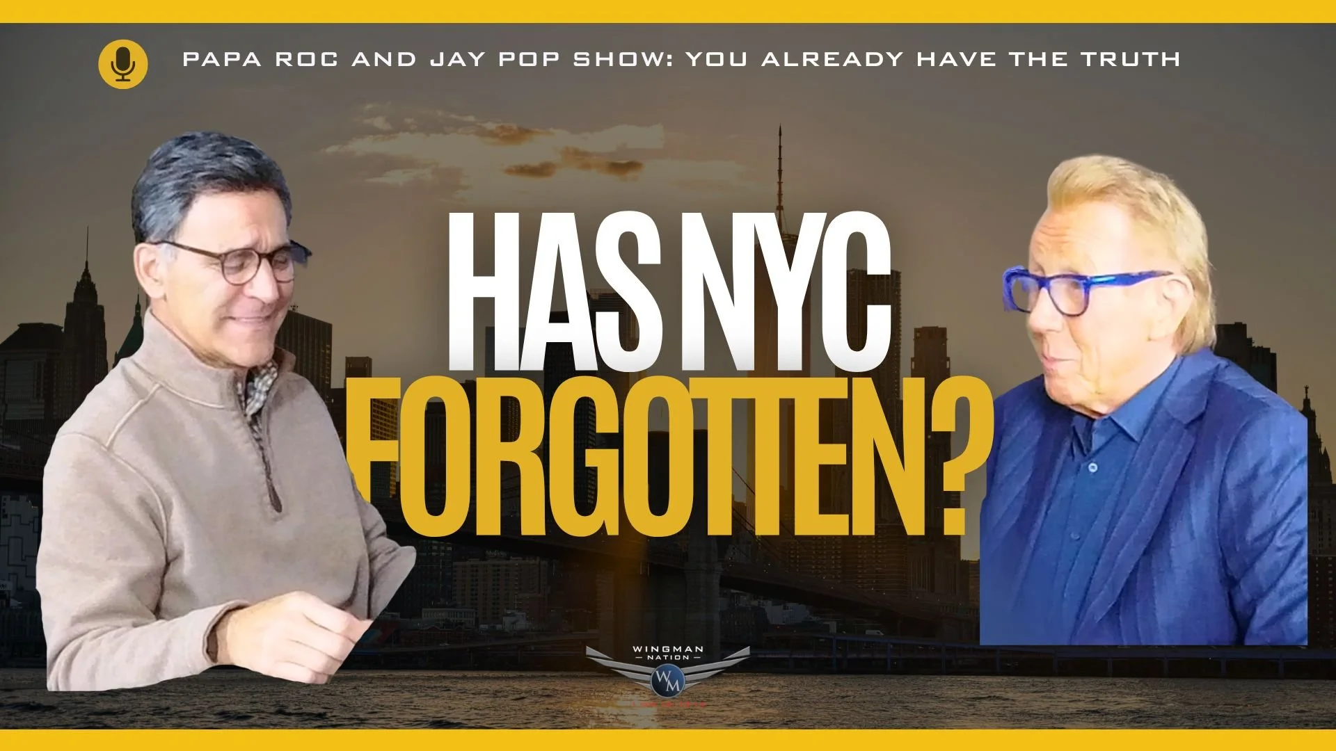 Has New York City forgotten 9/11, or have we forgotten the spiritual lessons it revealed?

In this episode of The Papa Roc and Jay Pop Show, we look at recent events in NYC through Scripture, history, and biblical discernment. As culture shifts and t