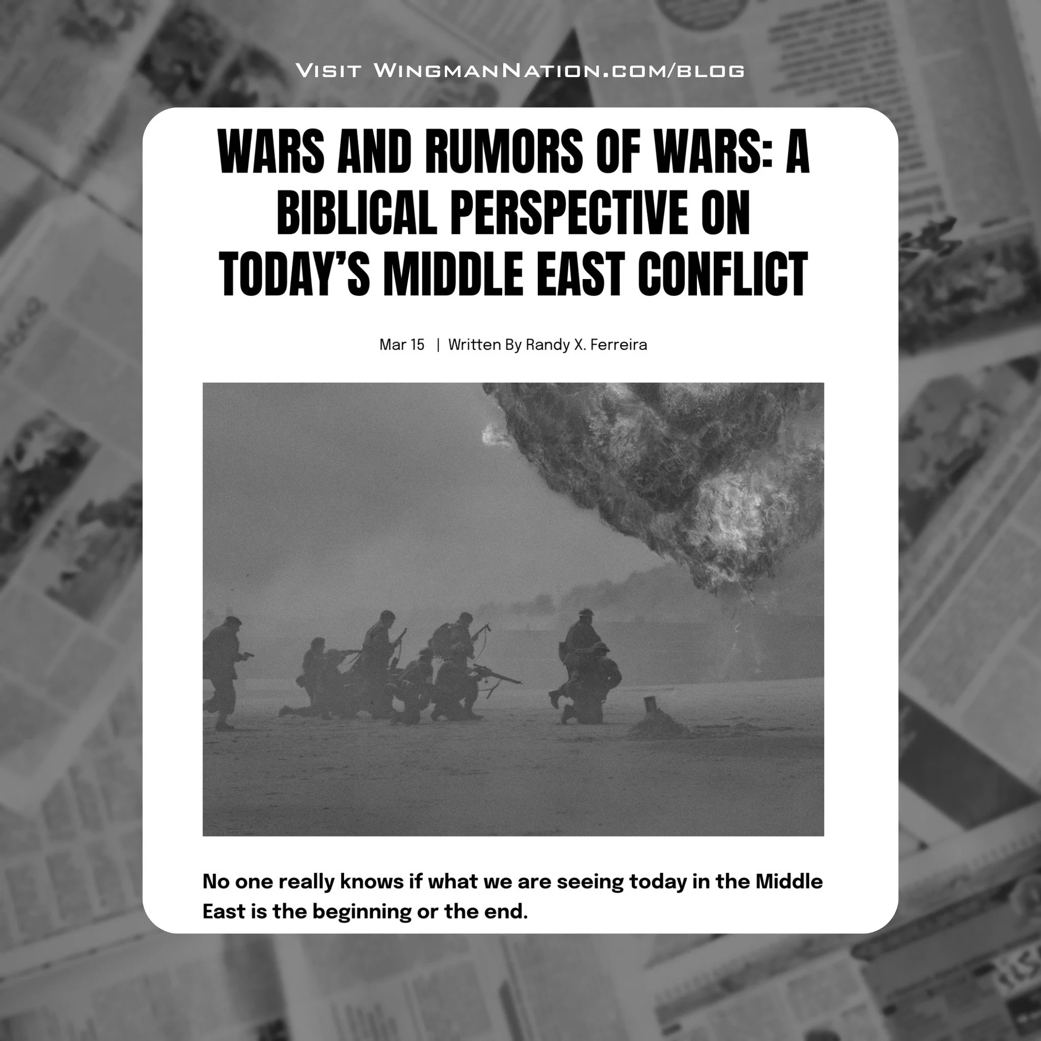 The headlines from the Middle East are intense right now.

Conflicts involving Iran and growing global tensions have many people wondering what it all means. The Bible told us long ago that the world would experience increasing wars and turmoil.

For