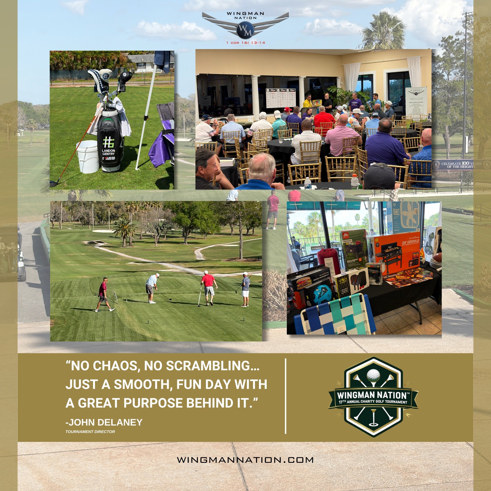 What an incredible day at the 2026 Wingman Nation Golf Tournament on March 6th

Our Tournament Director John said it best 👇
"This year&rsquo;s Wingman Golf Tournament was not only a resounding success&mdash;it was, without question, the most or