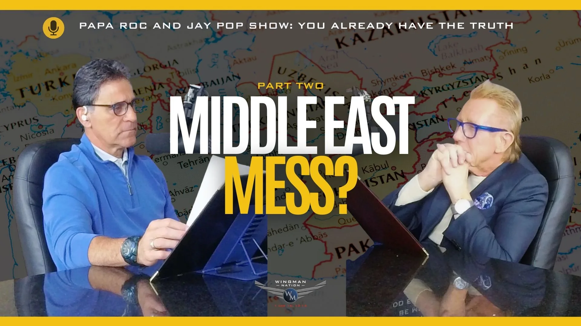 The Middle East isn&rsquo;t just a political issue...it&rsquo;s a biblical one.

In this 2 part episode, we break down the chaos through Scripture. Listen to part 2now on any podcast platform or watch now on YouTube! 

🔗 https://linktr.ee/paparocjay