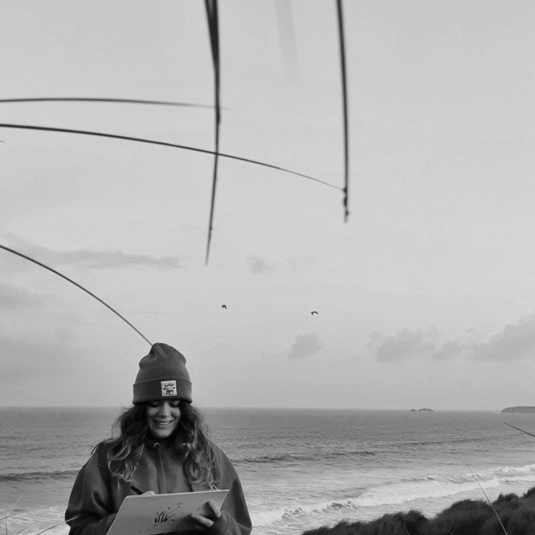 Bella is often found sketching along the Cornish coastline...