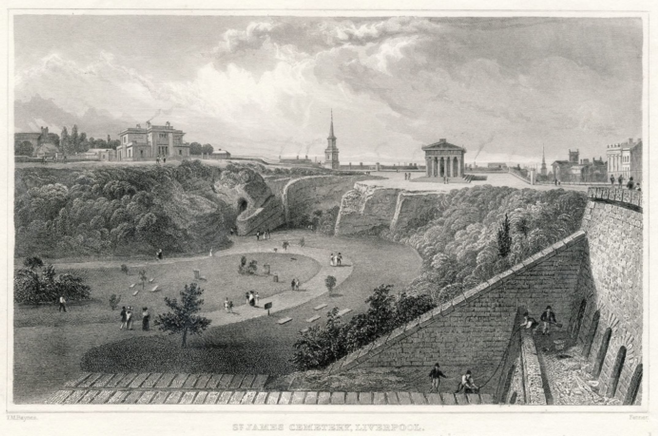 St James' Cemetery, Looking North, 1829
T. M. Baynes/Fenner 1829