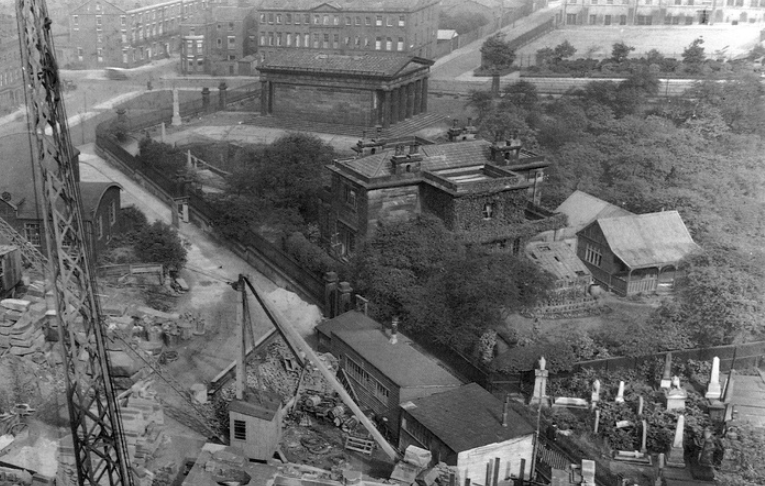 Minister's House
Taken during the construction of Liverpool Cathedral
Showing the oratory and minister's house, and the Lower Western Terrace.