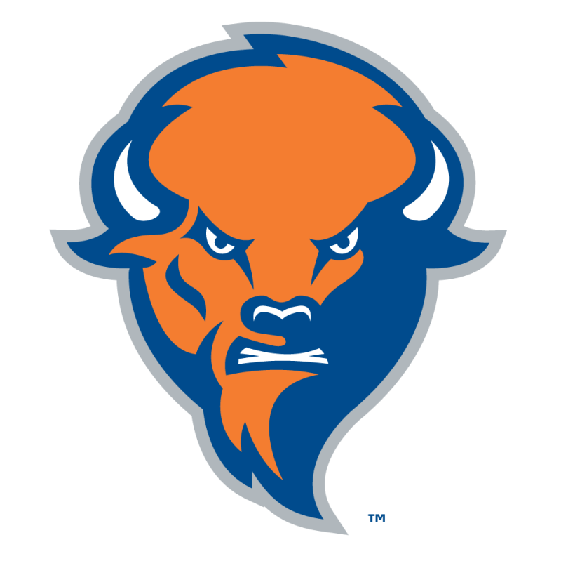 Logo of the Bucknell Bison sports team, featuring an orange bison with dark blue outline and the text 'BUCKNELL BISON' underneath.