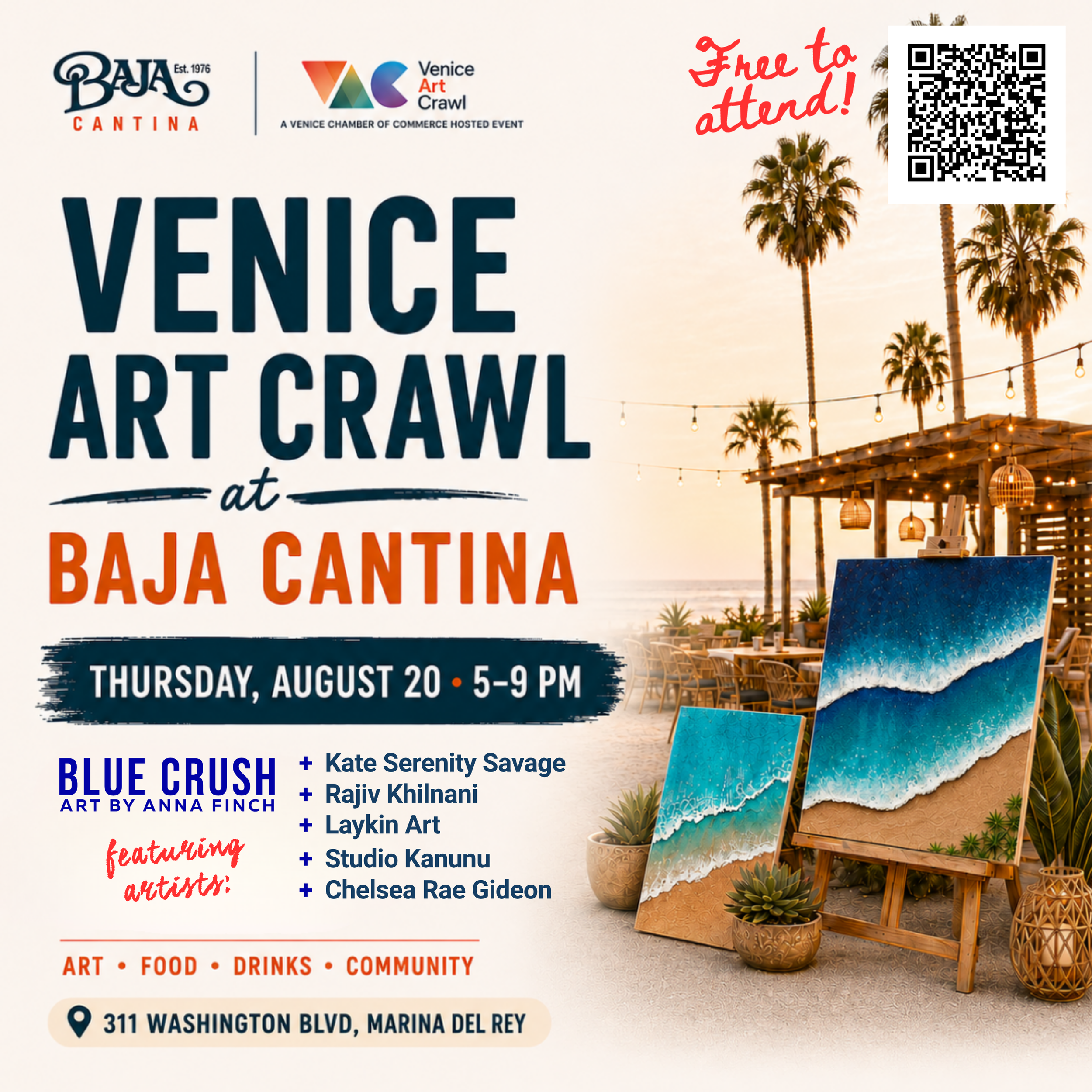 8/20 Venice Art Crawl at Baja Cantina