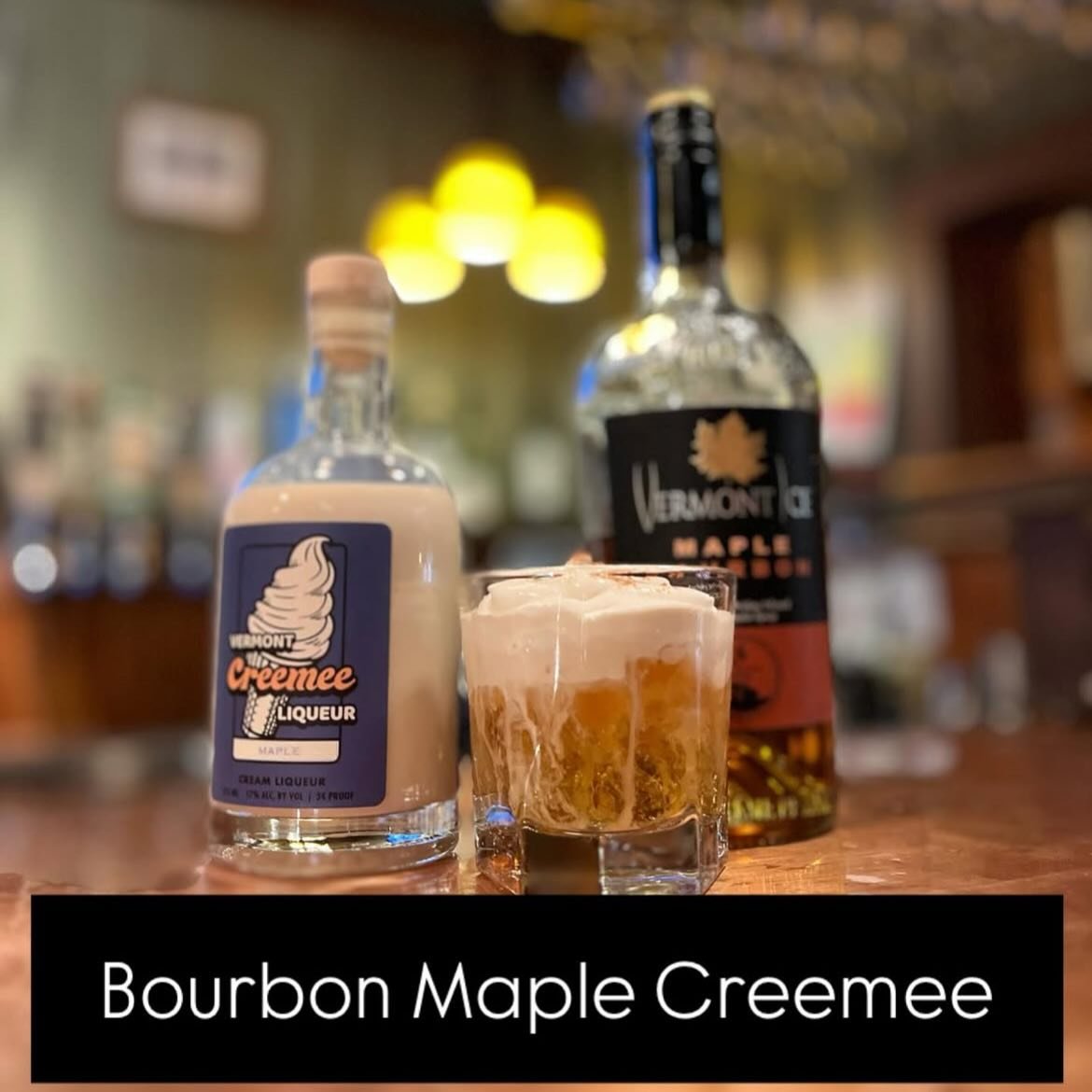 Maple Bourbon + Maple Creemee Liquor = the most Vermont cocktail you can order for #CocktailFriday 🍁🥃

Come on down to the @wayburyinn to try the Sun &amp; Sap, featuring:
🍁 Split Spirits VT Maple Creemee Liquor 
🍁 @boydenvalleywinery VT Ice Mapl