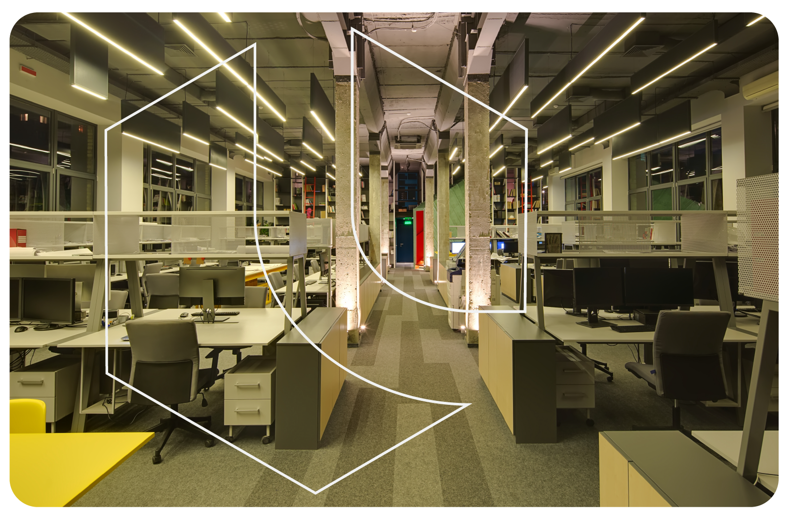office area with carpet