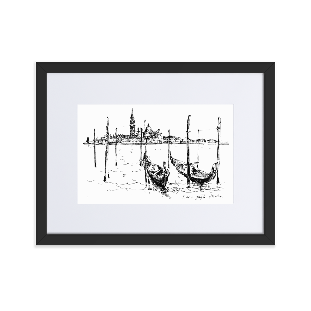 Venetian Gondolas - Framed Print
