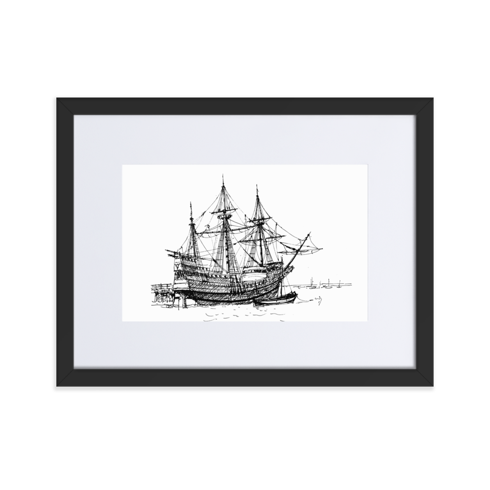 The Mayflower II - Framed Poster