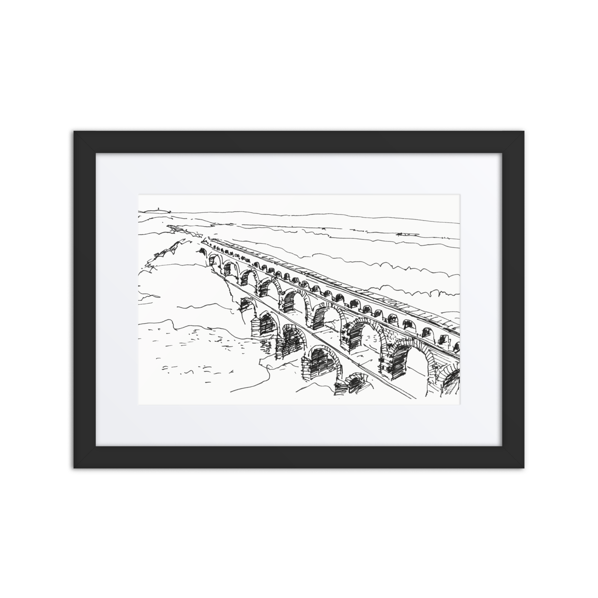 Pont du Gard - Framed Print