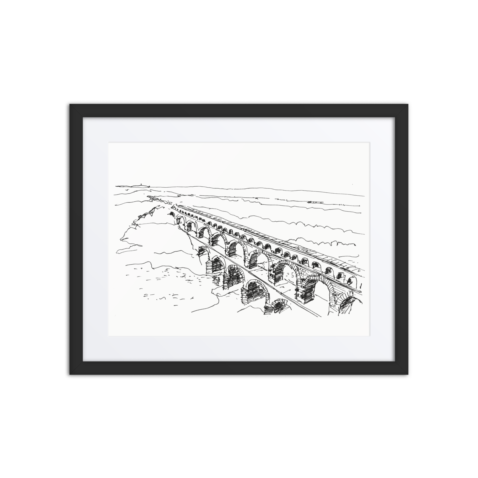 Pont du Gard - Framed Print