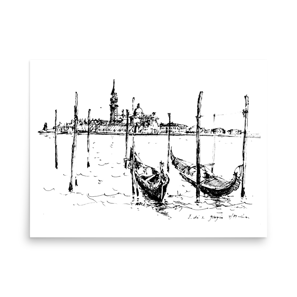 Venetian Gondolas - Fine Art Print