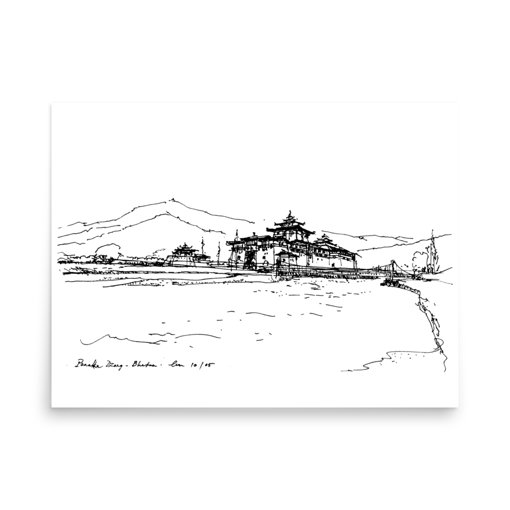 Punakha Dzong, Bhutan - Fine Art Print