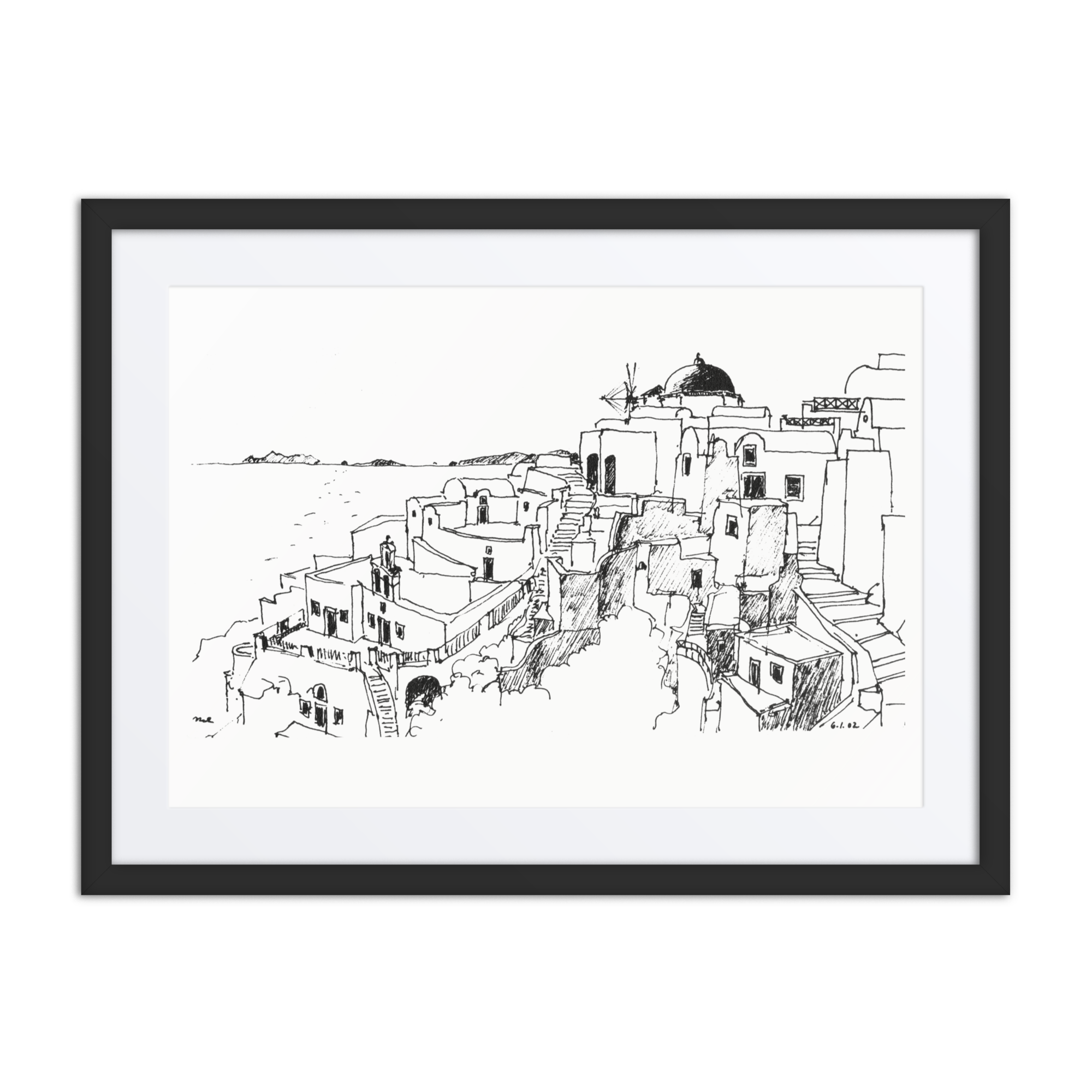 Santorini Island - Framed Print