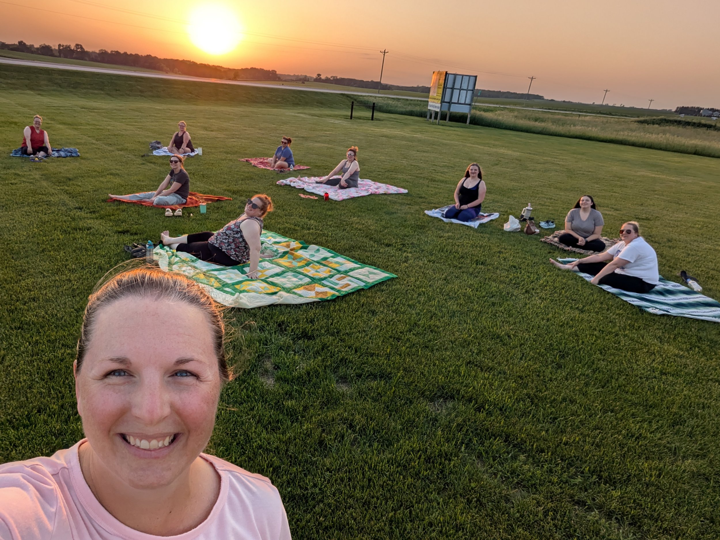 Sunset Yoga on the Lawn