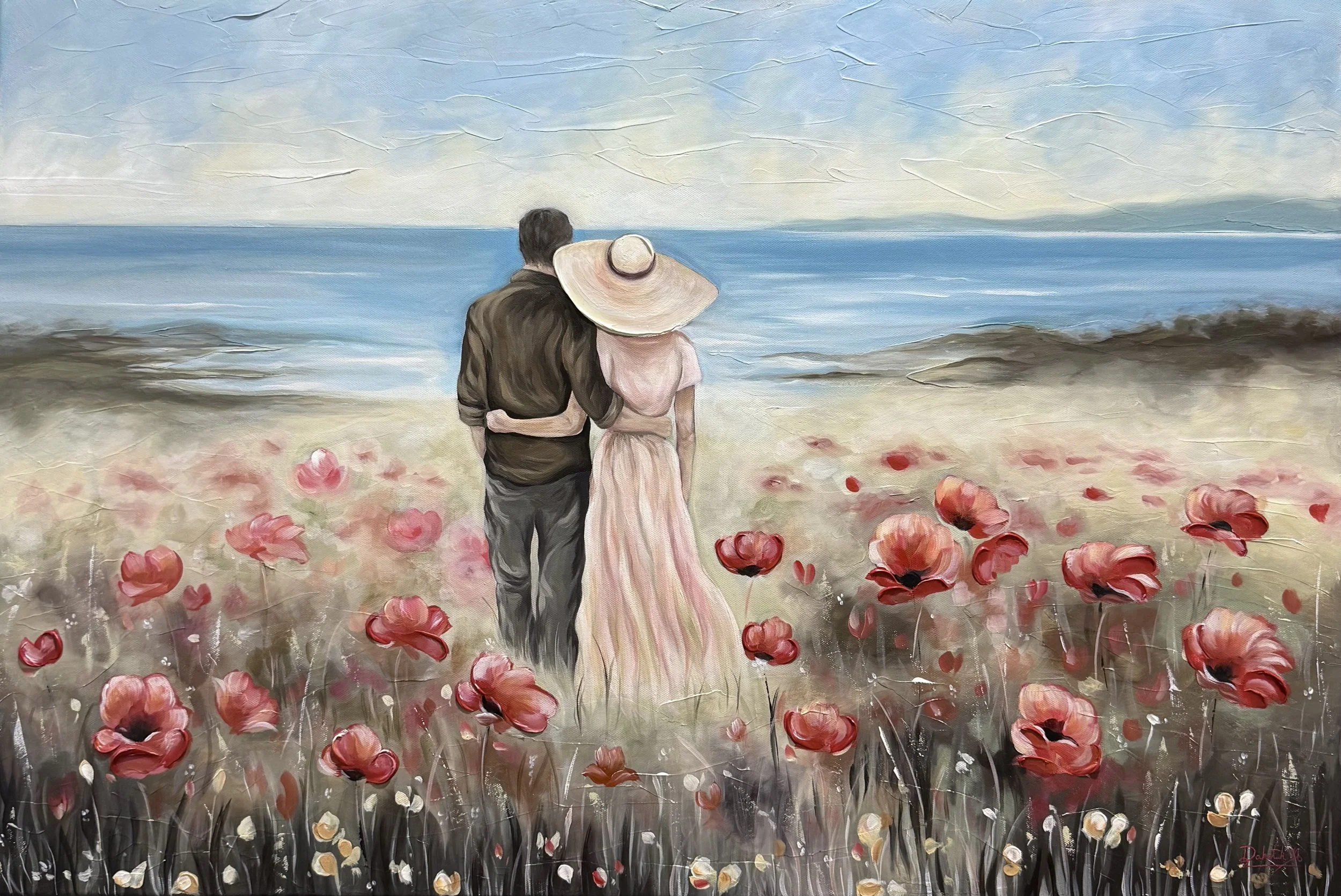 Among the Red Poppies, 36x24