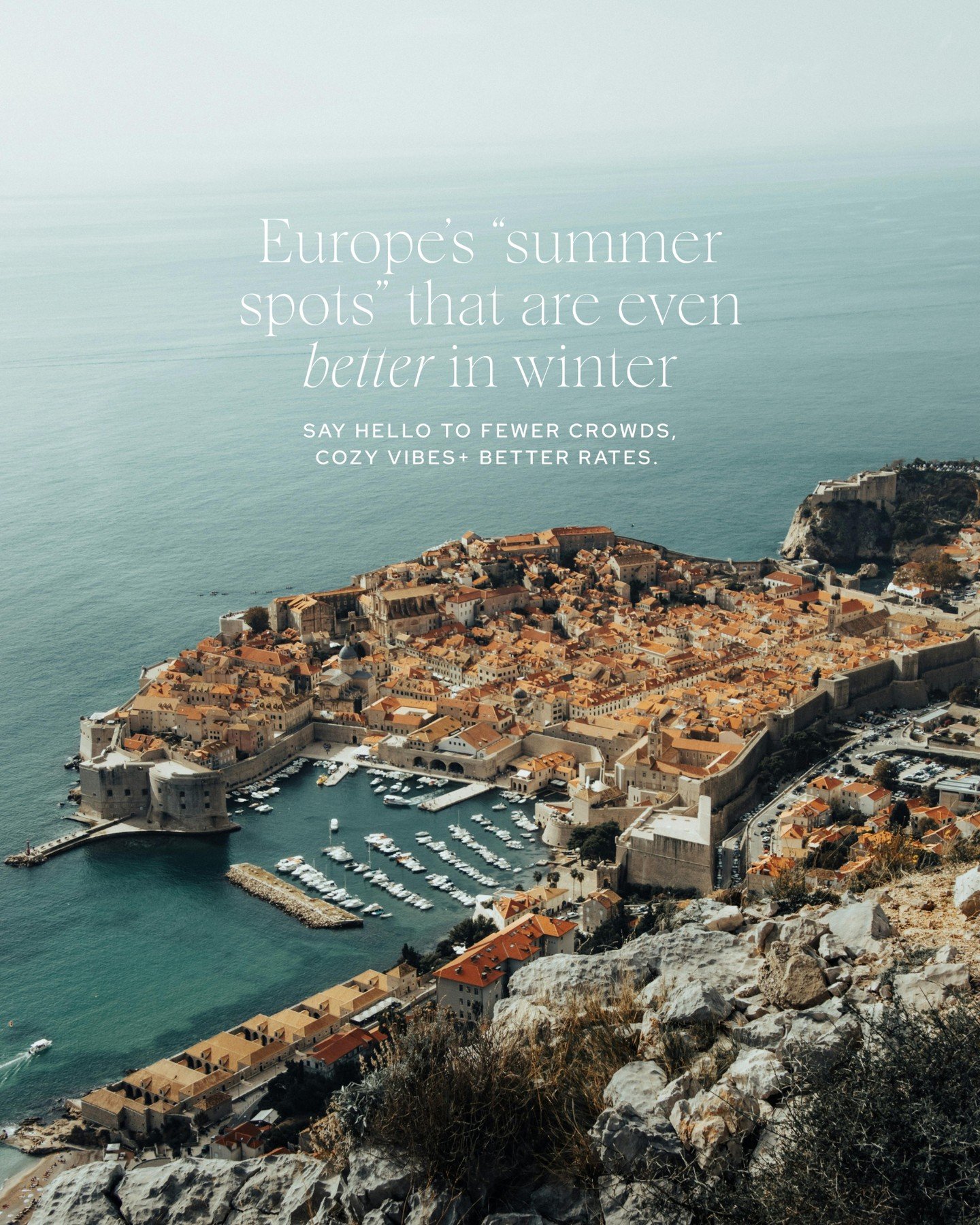A hot take: your favorite &ldquo;summer in Europe&rdquo; destination might actually be better in the winter.

We're talking no shoulder to shoulder crowds, better hotel rates, more locals than tour groups and a built in excuse to lean into cozy dinne