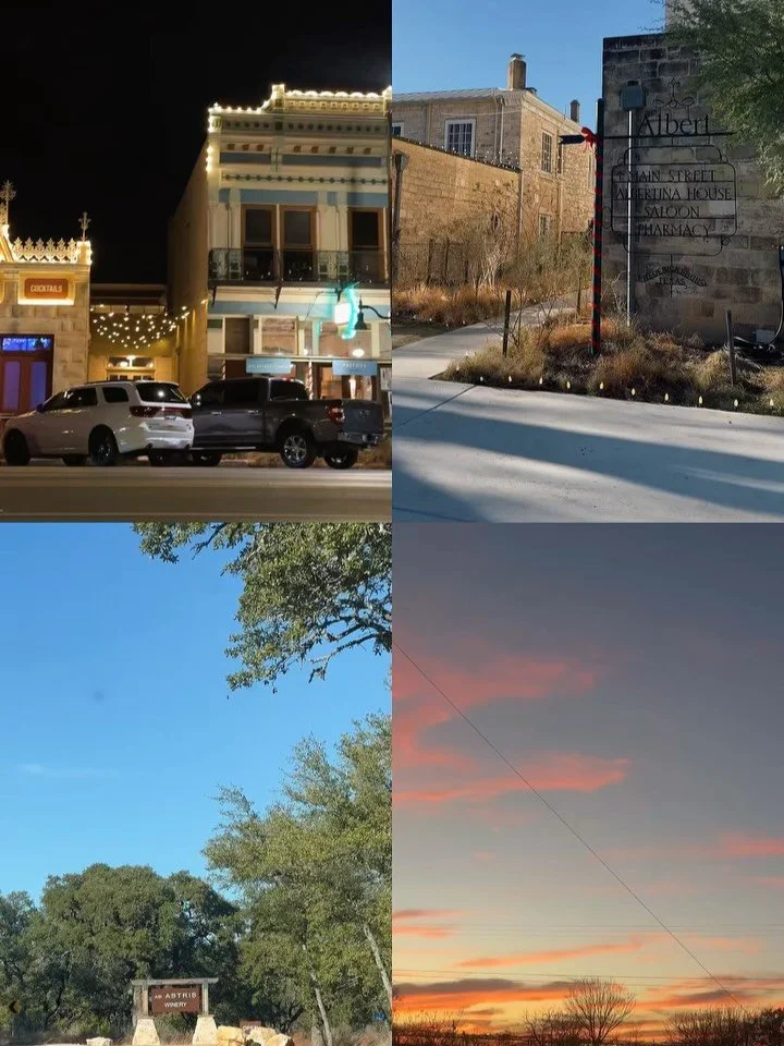 Moving postcards from our visit to Fredericksburg TX (with a stop at @luckenbachtexas ) 🤠

What we did and what we recommend for your next visit here👇🏻

A stay at @alberthotelfbgtx (it&rsquo;s dog friendly too! 🐶)
A delicious margarita or night c