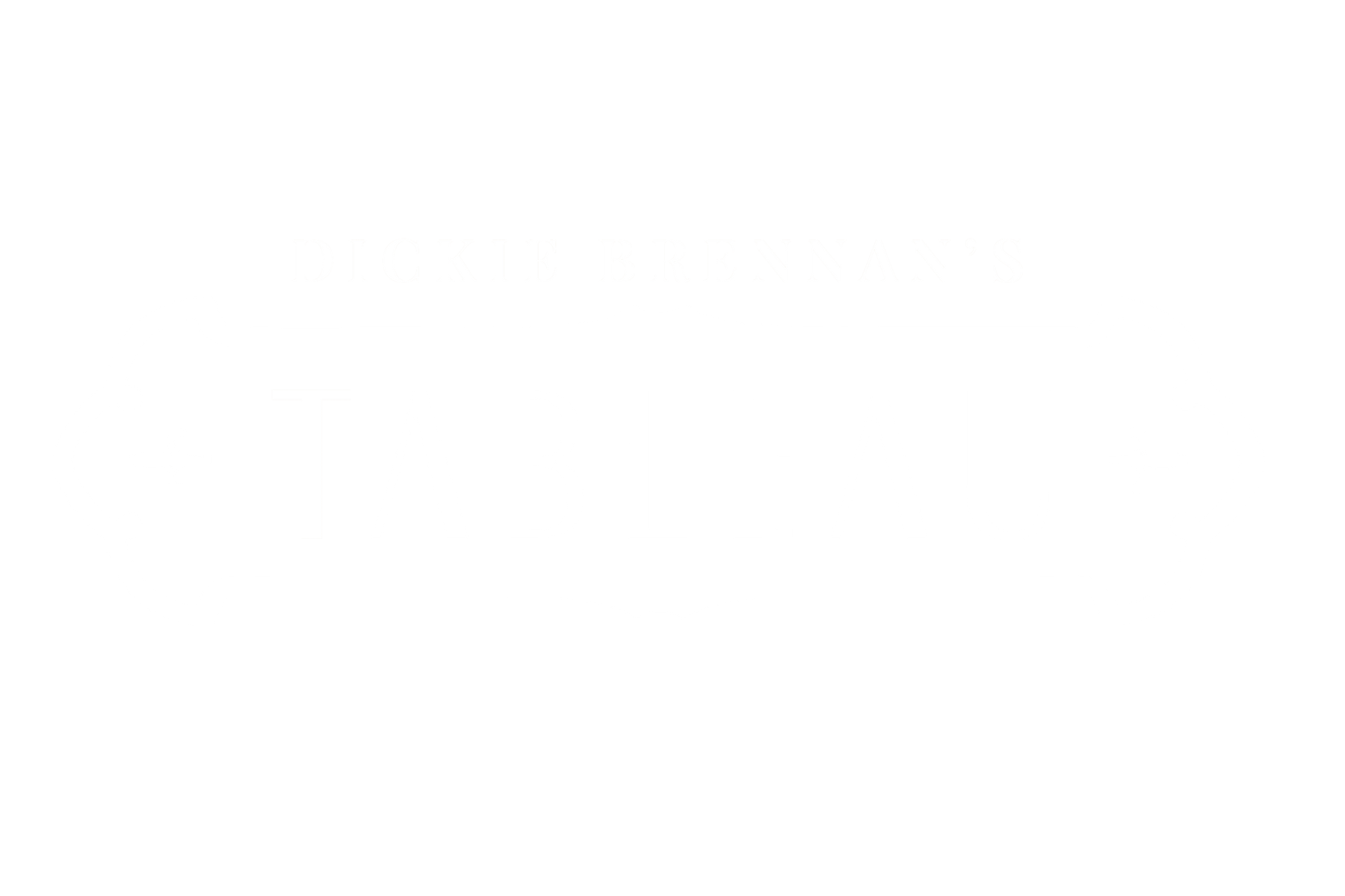 Logo for Dickie Brennan's Tableau featuring a white vintage-style sign with black background and text.