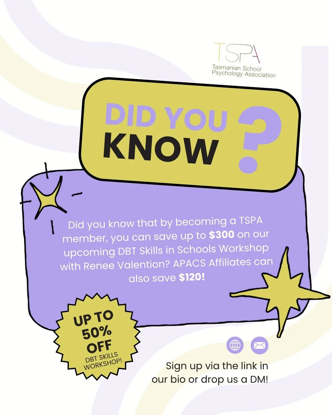 And we say EVERYTHING HALLELUJAH 

When you realise you can save up to $300 OFF our DBT Skills in Schools Workshop just by becoming a TSPA member 😭🙌

PLUS &mdash; APACS affiliates get $120 OFF too!!

✨ Two days of practical DBT strategies
✨ Real-wo