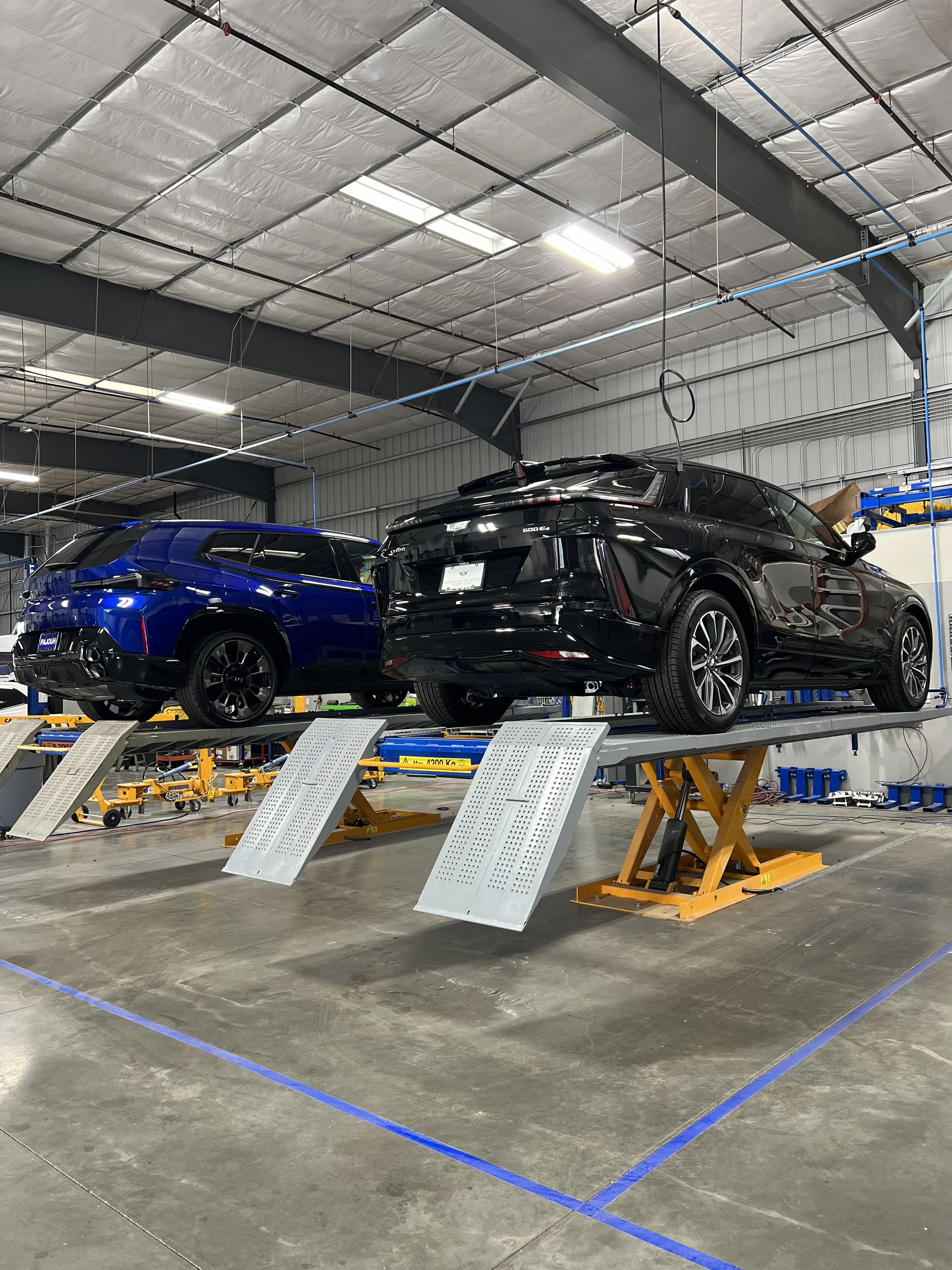 Interior of Pajouh Collision's state-of-the-art auto body repair facility in Chico, California