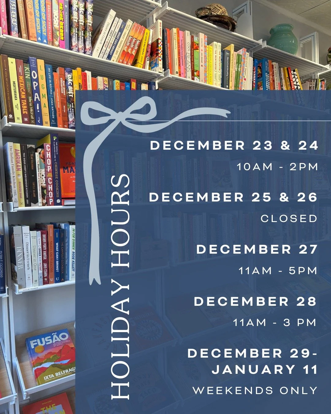 Holy moly, trying to keep up with you guys this holiday season has been a joy of unexpected proportions. Thank you for shopping small!!!

Shoot us a DM (or email, or call) any time to check what's in stock/set a book aside, and know that we have tons