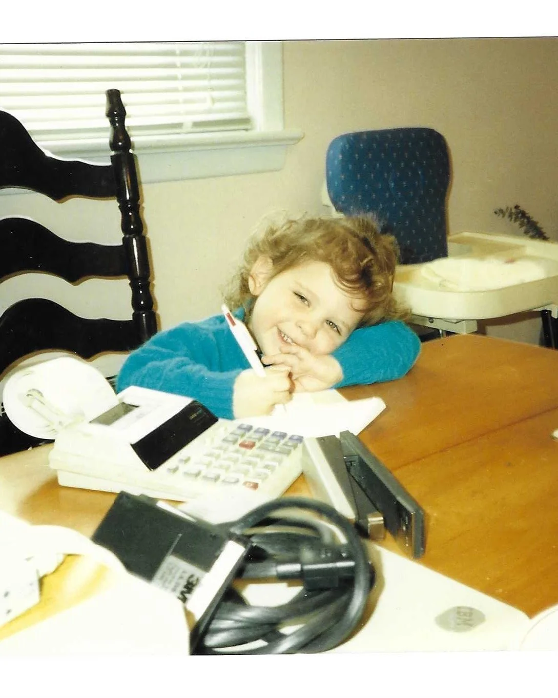 OK, FINE. This is who does the stuff at the cook/book store. She wishes she still had that giant calculator instead of a laptop, but nevertheless she is answering your emails. She heard your feedback about our hours and lack of online ordering and is