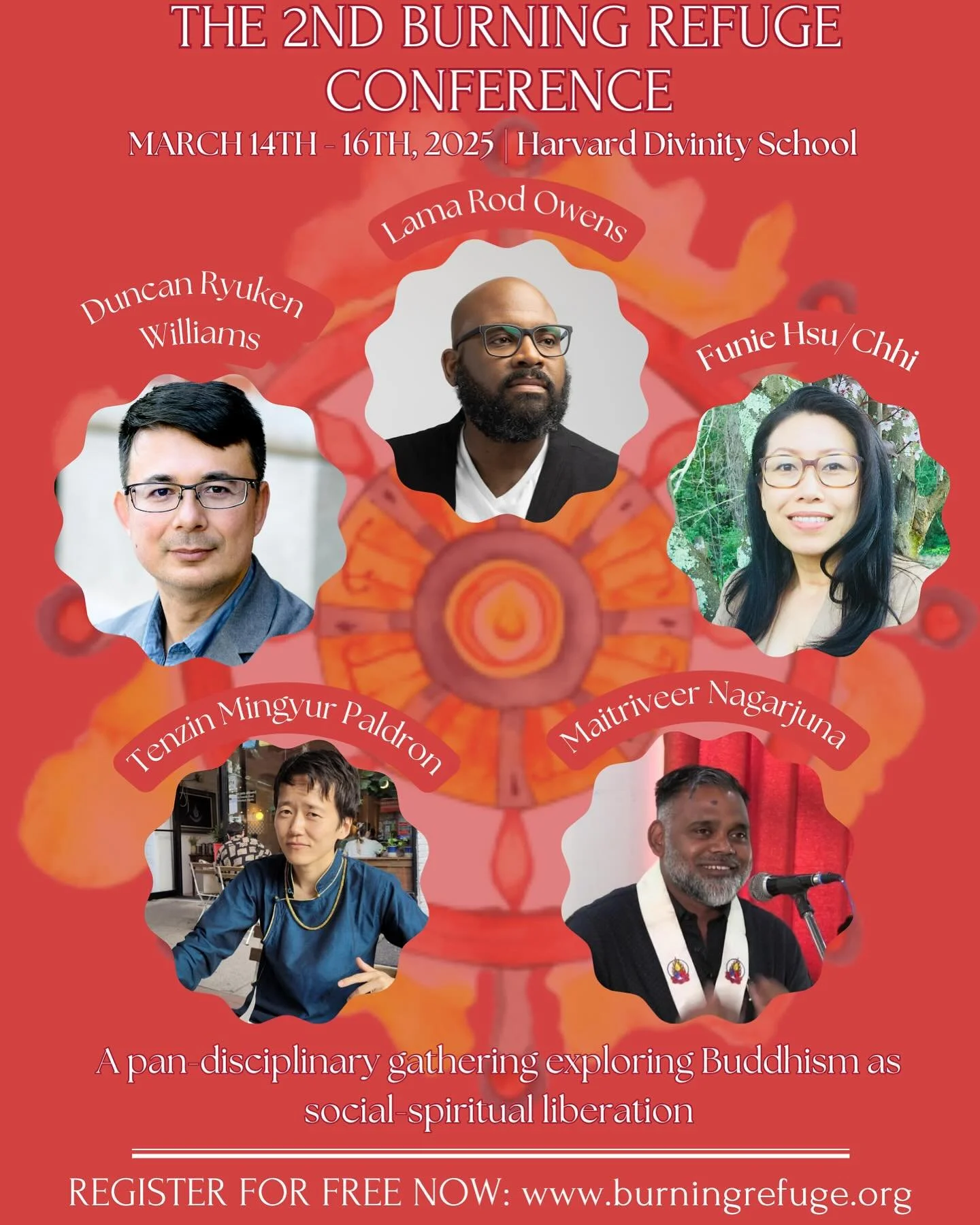 OUR FINAL CONFERENCE LINEUP

The second ever Burning Refuge conference is a little over a month away! The team here is so thrilled to share that these fantastic teachers and scholars will be our keynoters for the conference. Our conference schedule h