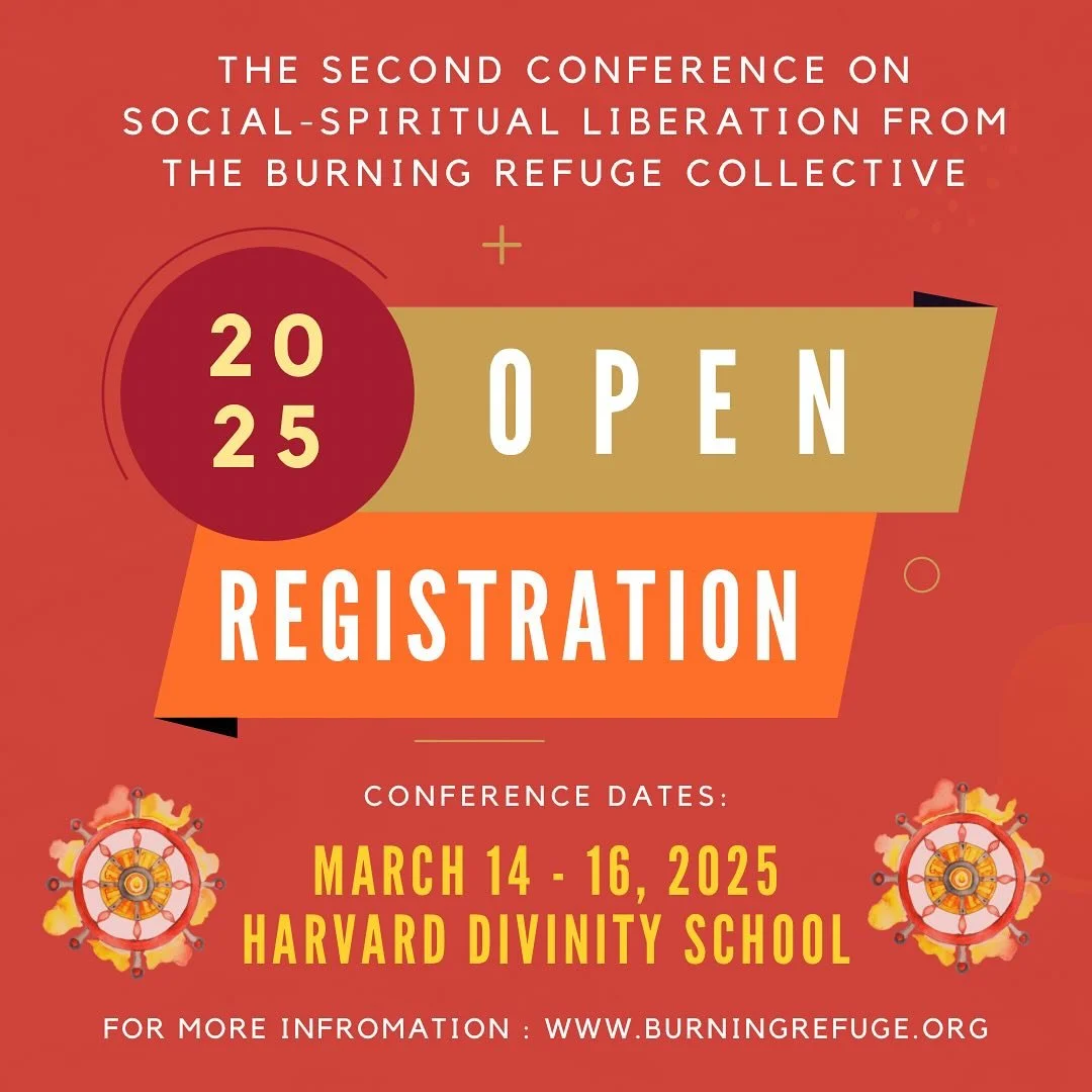 LAST WEEK TO REGISTER

The second ever Burning Refuge Conference is happening THIS Friday, March 14th through Sunday, March 16th! We are so thrilled to be hosting our amazing keynote speakers, including Lama Rod Owens, as well as the incredible atten