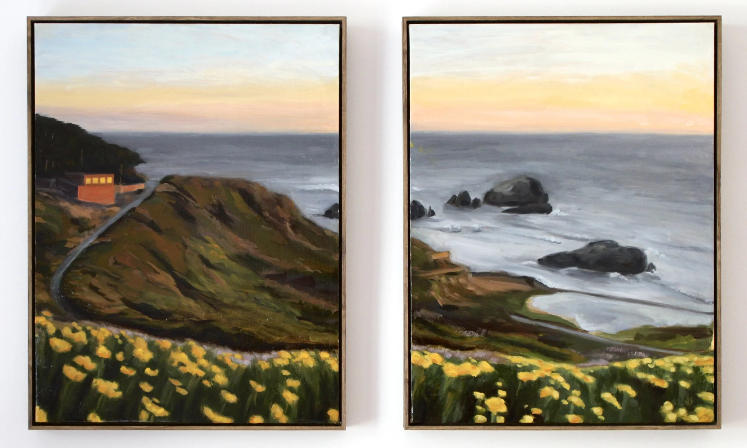 Diptych: The Dreamscape (19”x25” each) - finished on July 23, 2025