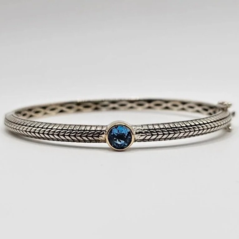 Sterling Silver Blue Topaz Bracelet