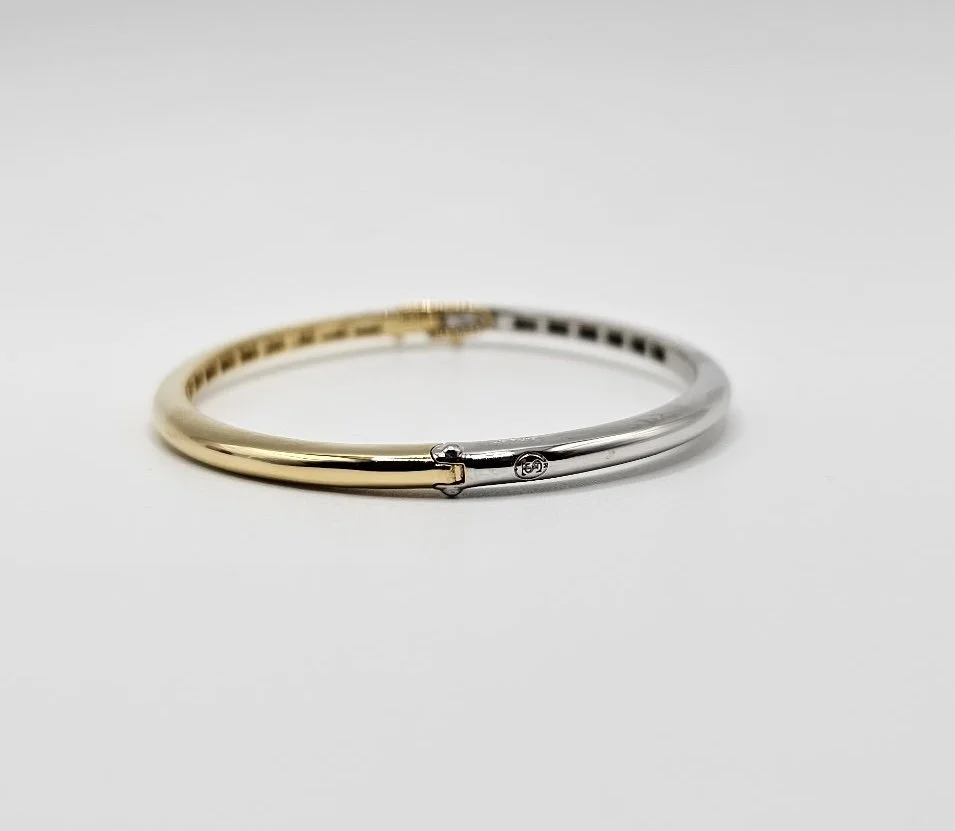 Sterling Silver & Gold Plated Reversible Bangle Bracelet