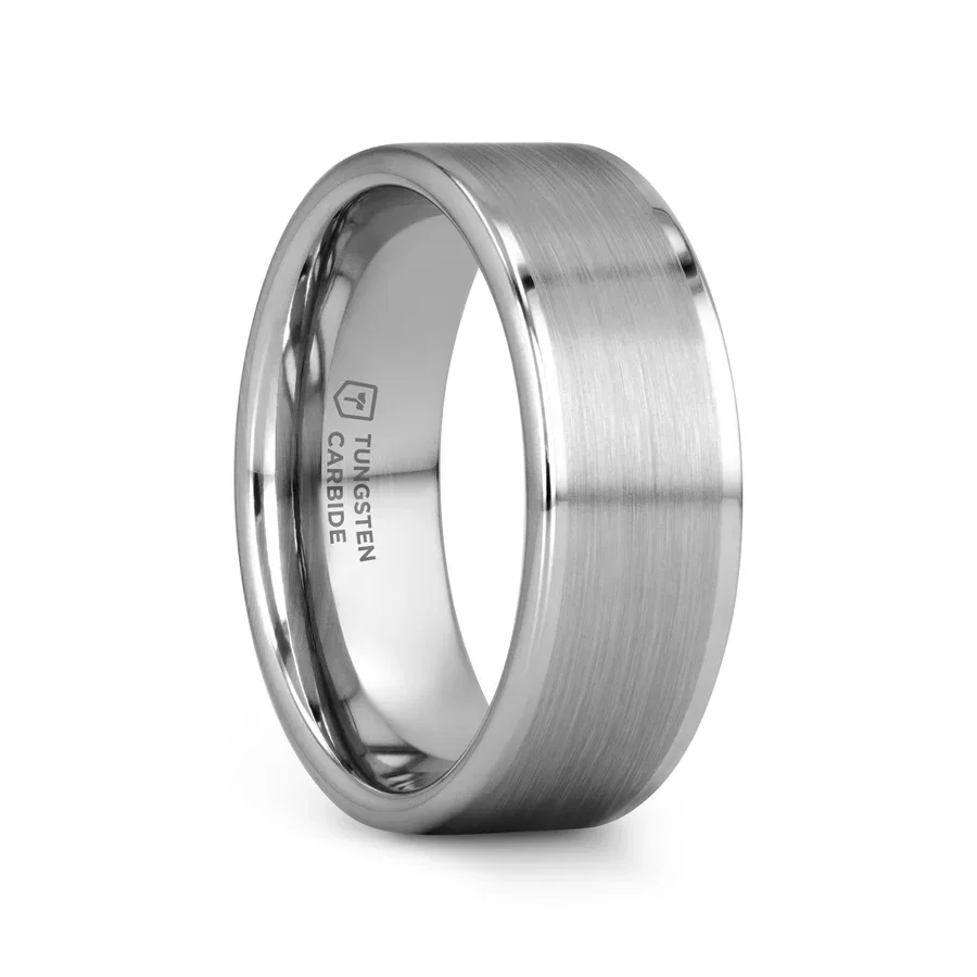 "Aires" Brushed Tungsten Carbide Ring