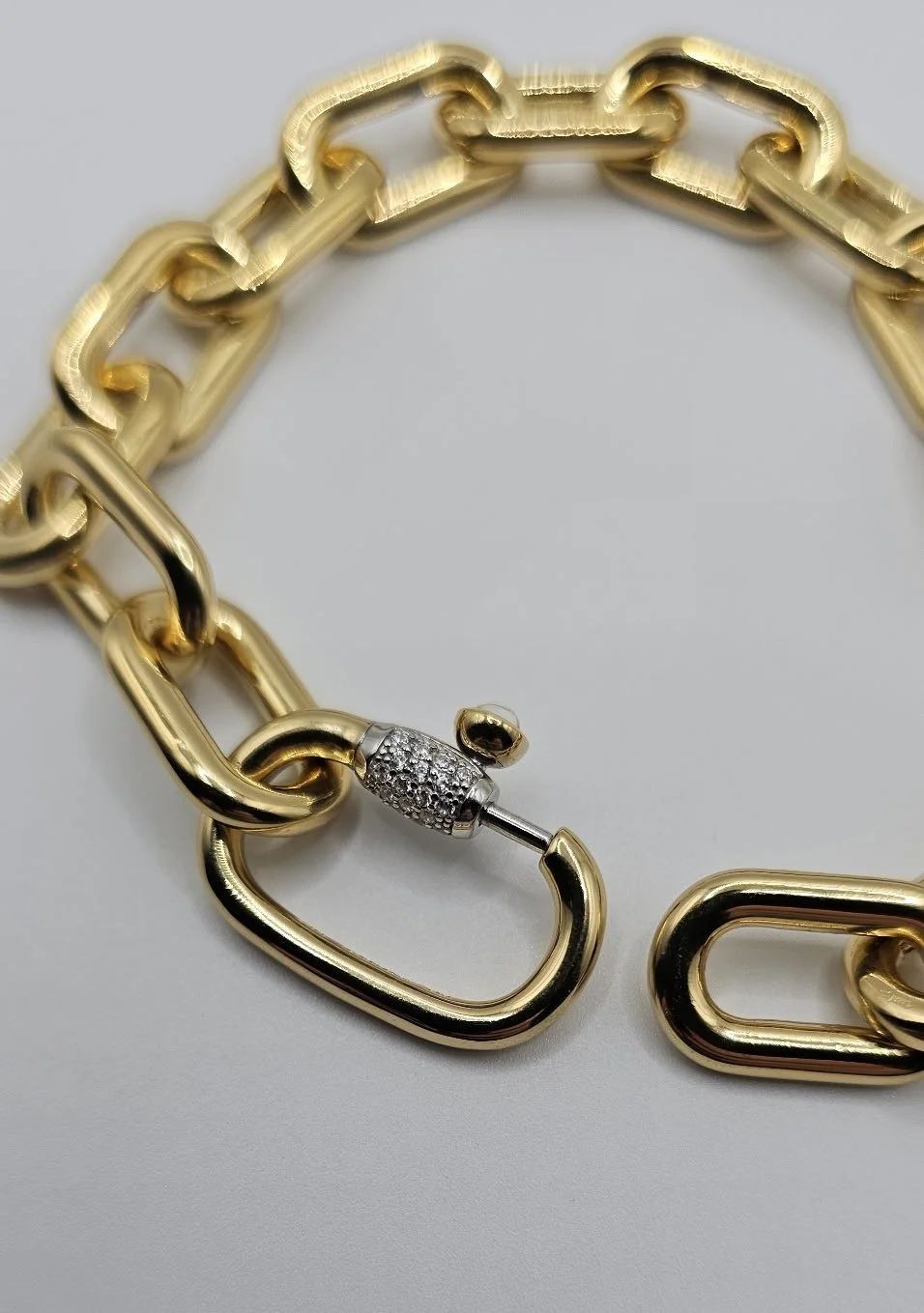 Yellow Gold Plated Sterling Silver Chunky Bracelet