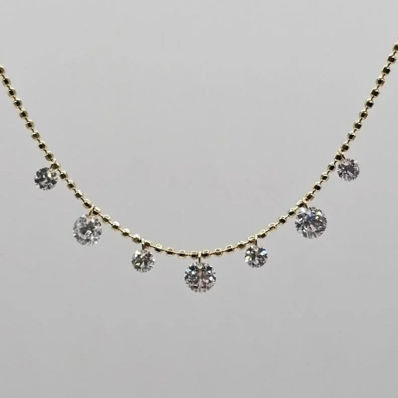 14kt Yellow Gold "Dashing Diamonds" Necklace