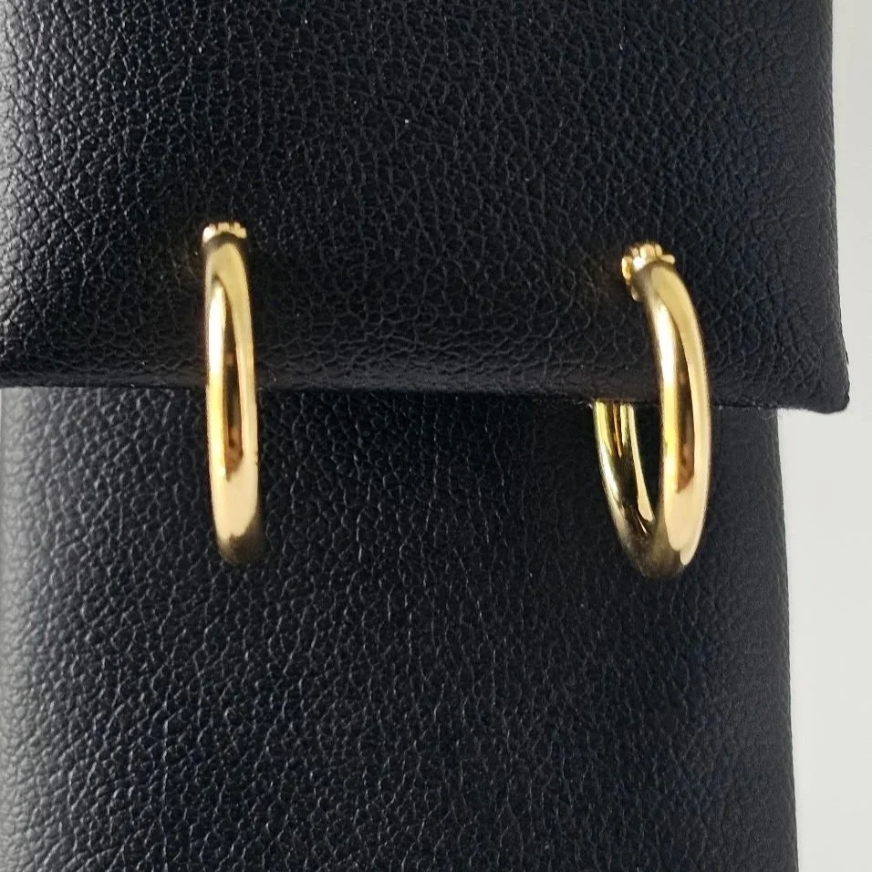 14kt Polished Hoops