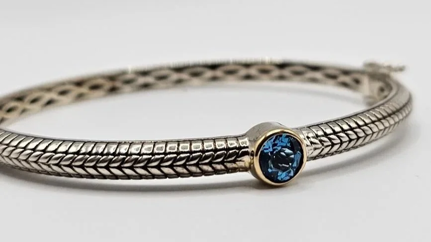 Sterling Silver Blue Topaz Bracelet