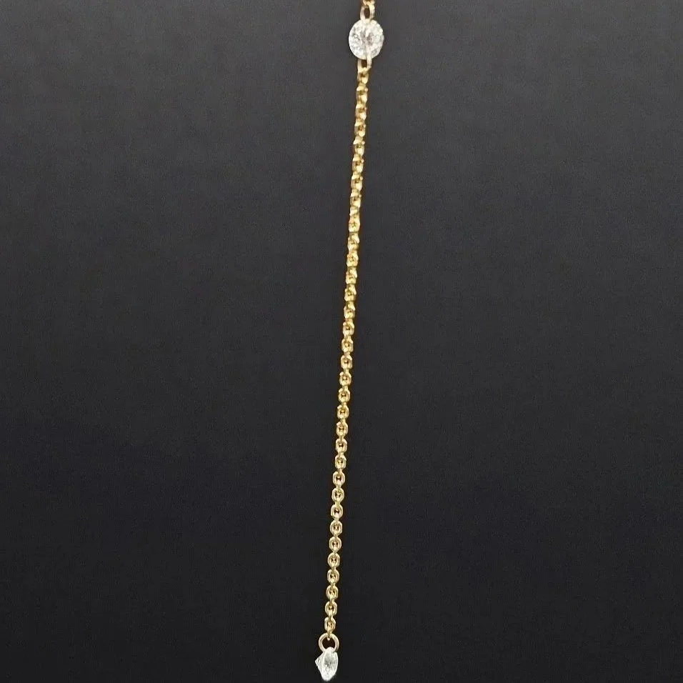 14kt Yellow Gold "Dashing Diamonds" Y Necklace