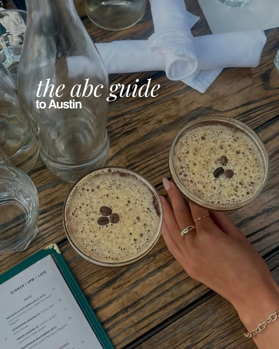 Your A to C guide to Austin is here. 👉

Where to eat, what to do, and the spots worth knowing about whether you&rsquo;ve lived here for years or just got here.

Dig into some of our go-to recs around town and if you want the deep dive, grab our Aust