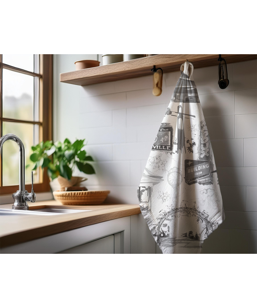Cookeville Gray Tea Towel