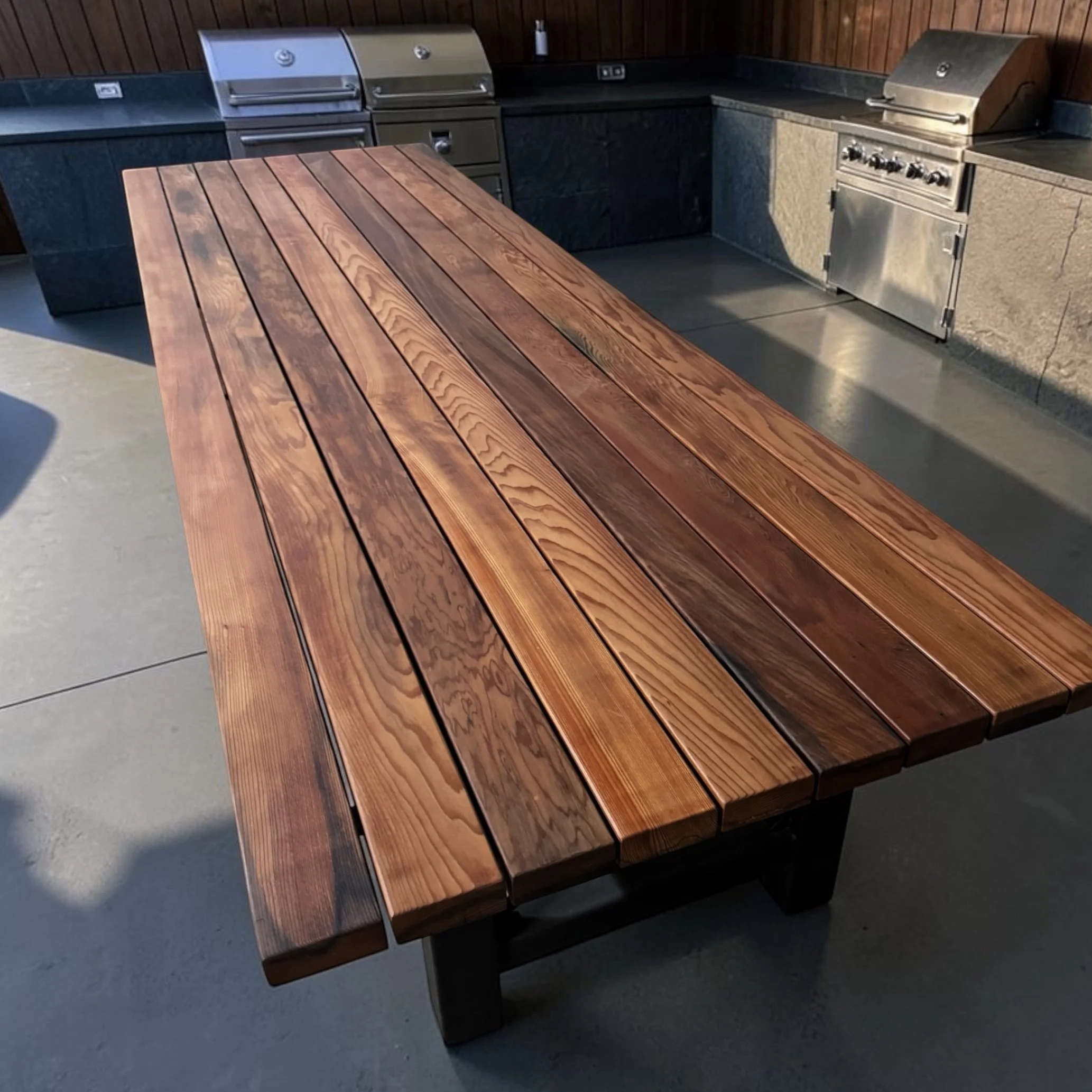 outdoor redwood table XL old growth redwood event table farmhouse table winery table