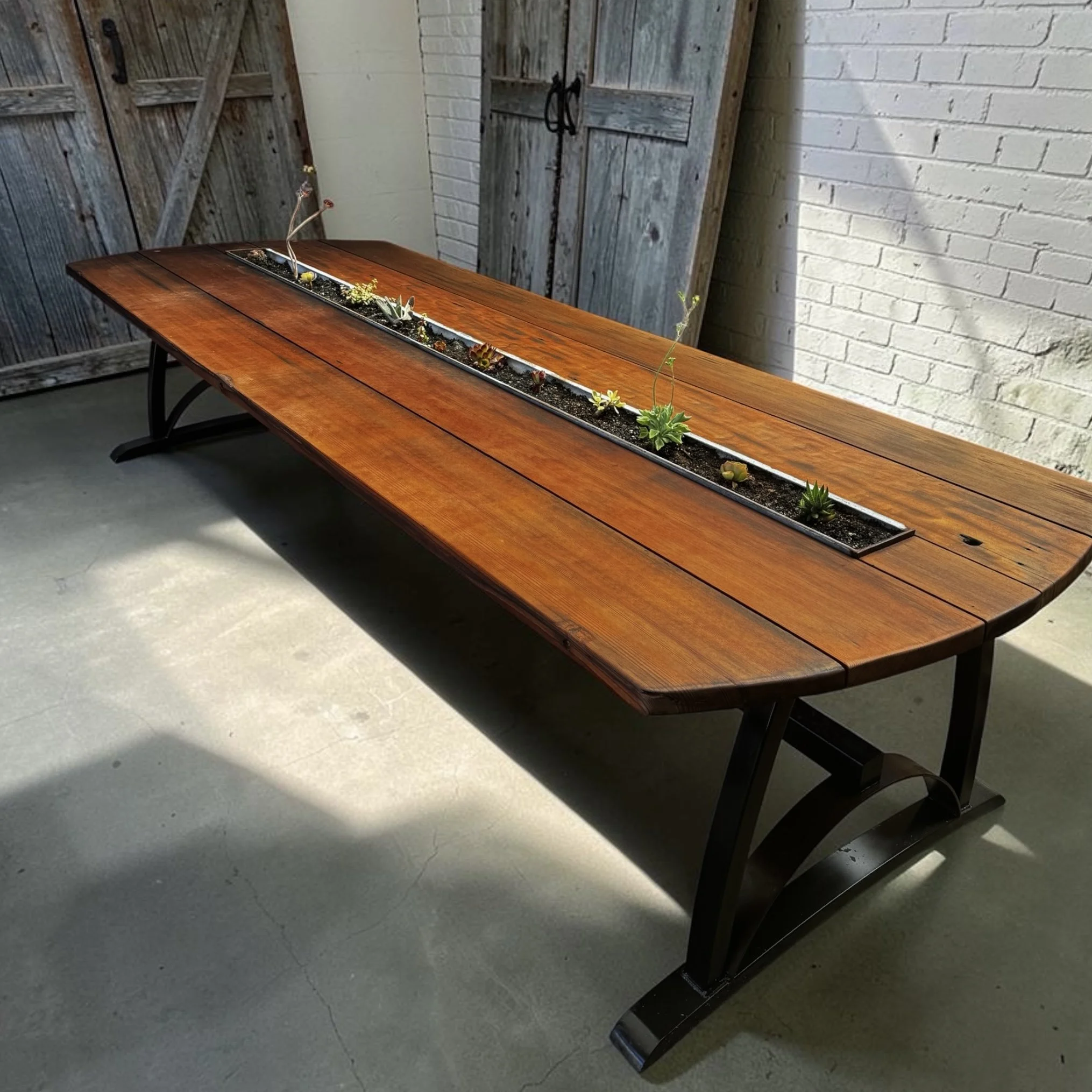 outdoor old growth redwood table reclaimed wood sonoma county custom woodworking and furniture making