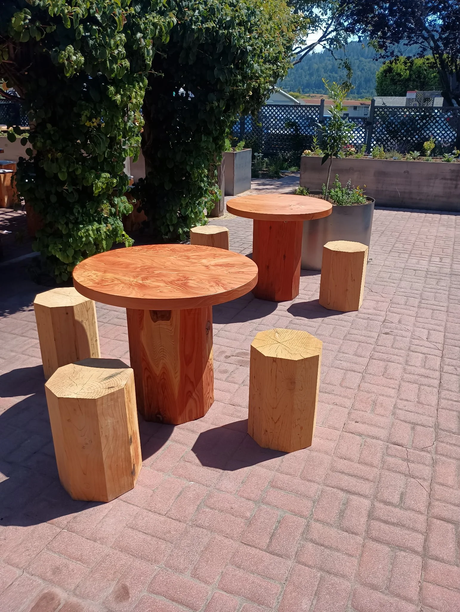 octagonal wood stool functional art cube stool handmade furniture west marin