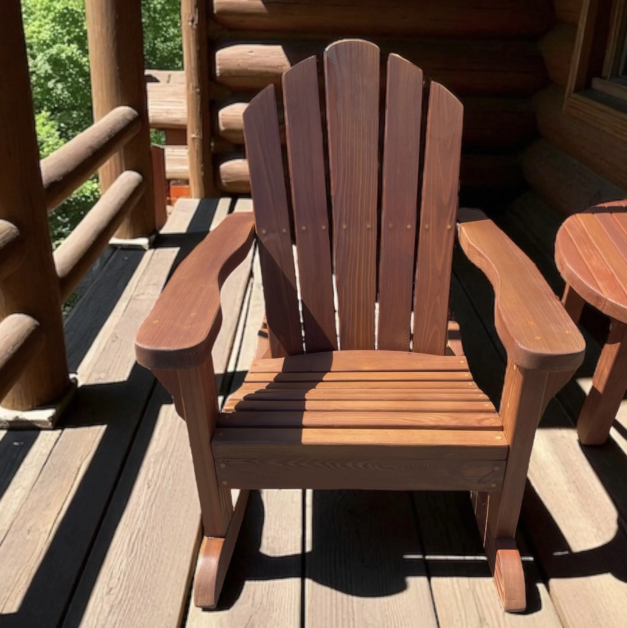 Redwood Adirondack chairs locally made outdoor furniture patio  sonoma county russian river santa rosa petaluma bodega bay cazadero handcrafted