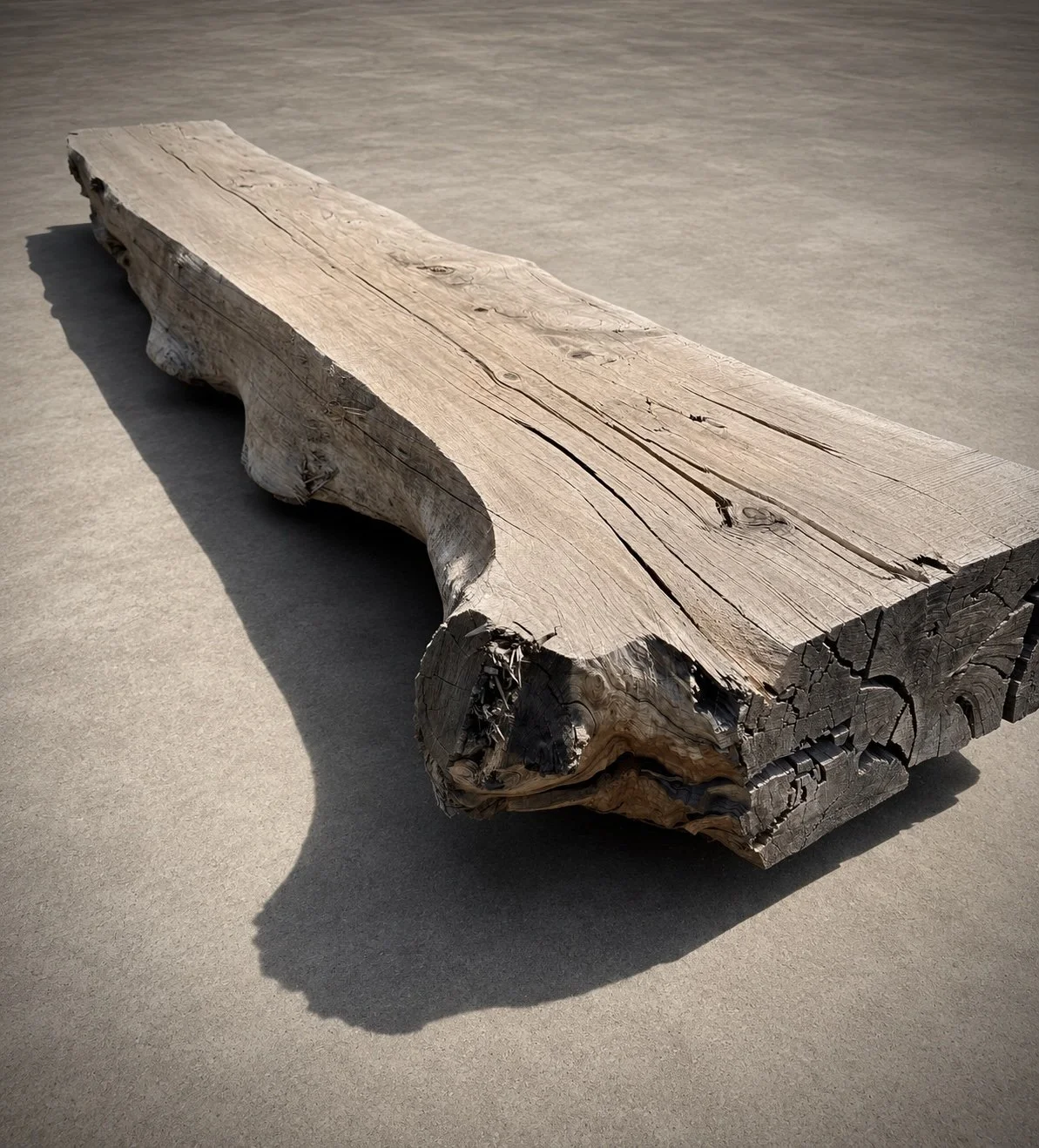 Outdoor XXL live edge log bench Monterey Cypress landscape design rustic bench timber