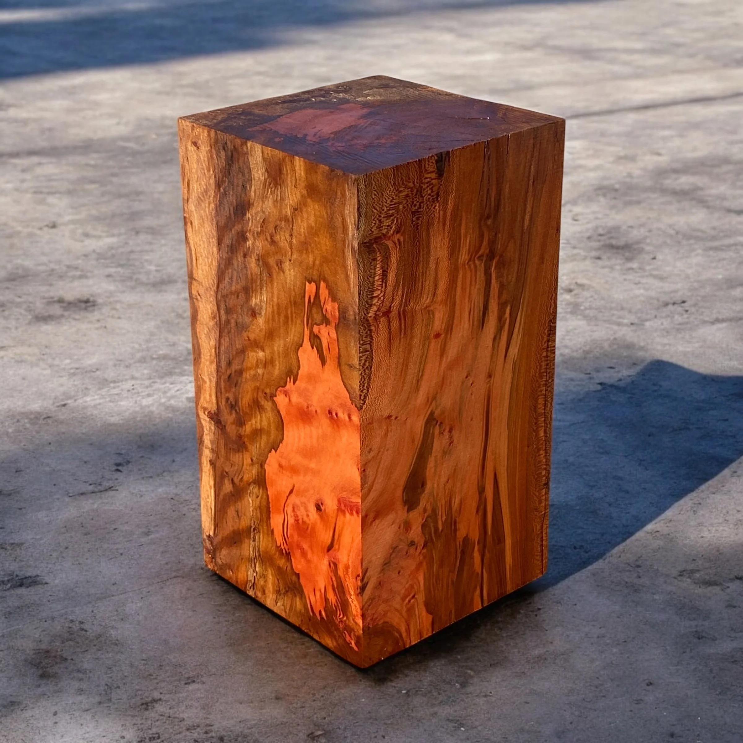 large wood blocks, cubes, stump table, side table coffee table sonoma county