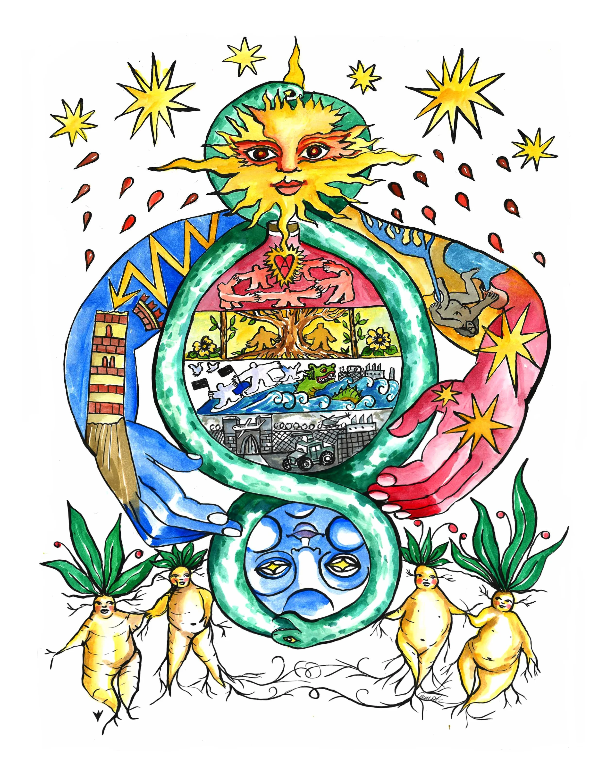 a hermetic spell agaisnt the war machiene that transmutes evildoers through revolution into permanent revolution